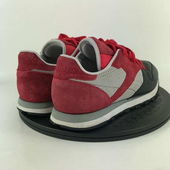 Reebok Classic Leather R12 'Stash' Black/Red Suede Shoes V54169 Men's Size 10 - Picture 5 of 12